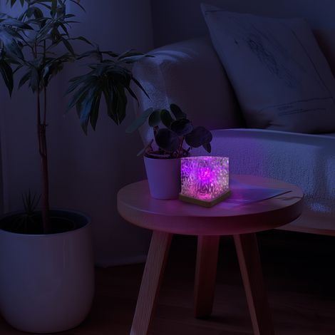 IluminaShop - Lampara de Mesa Teseract Tactil LED 3W Colours RGBW Mando Incluido (1/3)