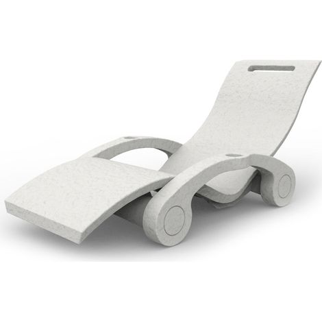 Sedia a sdraio SERENDIPITY CHAISE con supporti  Bianco (1/5)
