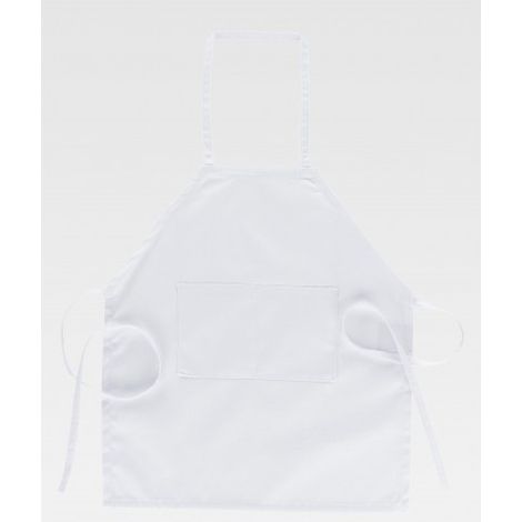 Delantal con peto infantil de color liso WORKTEAM Lo Pequeño M1000 8 Blanco