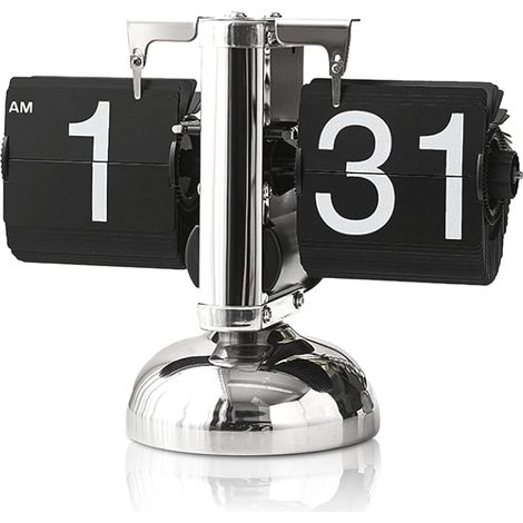 Orologio digitale con cambio pagina automatico, meccanismo a ingranaggi interno, movimento al quarzo removibile, preciso e facile da regolare. (1/4)