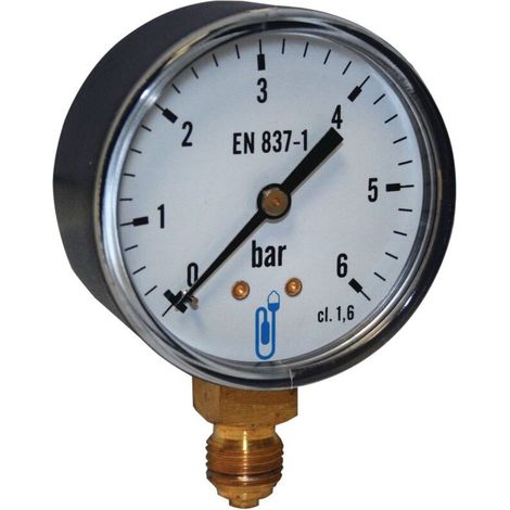 Manomètre inox bain glycérine Ø63 mâle 8-13 radial 2,5 bar