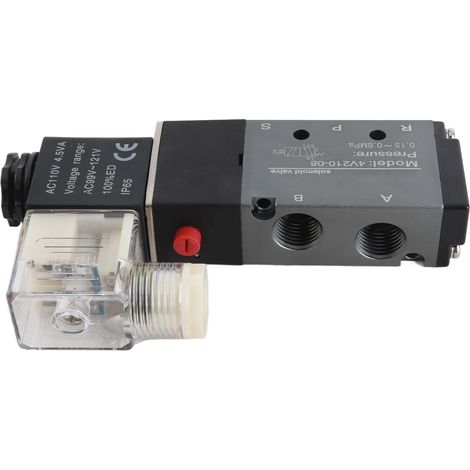 Électrovanne pneumatique 5 voies à 2 positions avec inverseur, entrée G1/4", 110 V CA ±15 % (1/5)