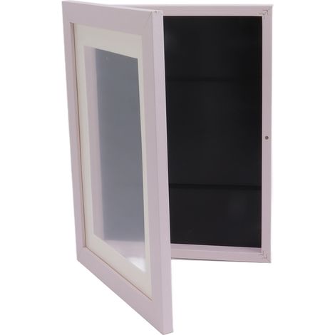 Cadre photo pour enfants en HDF résistant, design magnétique, avec compartiment de rangement pour dessins et loisirs créatifs, rose. (1/5)