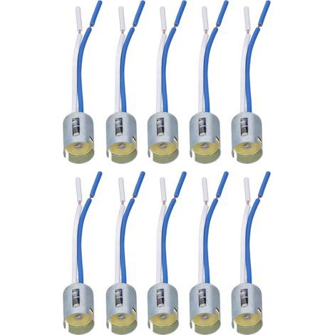 Cocoarm 1156 Douille de Lampe LED Lot de 10 Porte-Ampoules Clignotants avec Câble de 8,9 Cm pour Ampoules LED Clignotantes (1/5)
