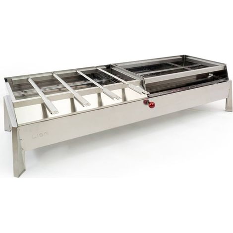 Kit de brochetas para barbacoa Asado – Acero inoxidable 60x15x15 cm – Lisa (1/5)