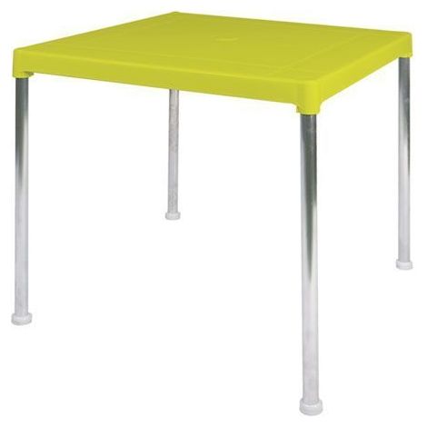 GARDEN LIFE mesa apilable 70x70 cm aluminio verde 4026/5 , Mesa apilable 70 x 70 Aluminio Verde 4026/5. -Marca: Garden Life. -Modelo: 4026/5. -De fácil apilamiento. -Resistente a l (1/3)