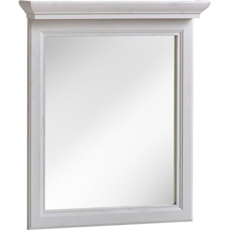 Spiegel Badezimmer weiß 76x65 cm Rahmen dick 11 cm Design
