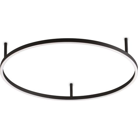 Plafoniera Moderna Oracle Alluminio-Materie Plastiche Nero Led 38W 3000K (1/3)