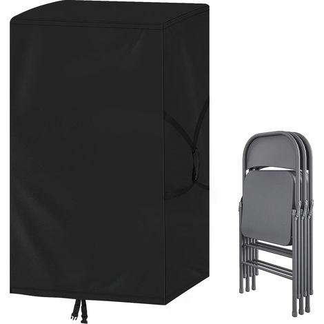 Lot de 2 sacs de rangement pour chaise pliante, housse de chaise pliante en bois imperméable avec poignée pour le rangement et le transport de chaises (1/5)