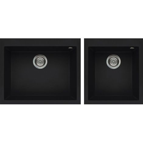 Lavello Elleci da incasso Quadra 210 Keratek Plus Nero Black Assoluto LKQ21086 (1/2)