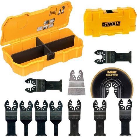 Dewalt 11 Piece Multi Tool Accessory Blade Set Plunge Fast Cut + Toughcase (1/4)