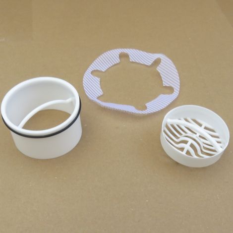 Geruchsdichtes Kunststoff-Bodenablaufzubehör, konform mit europäischen und amerikanischen Normen, für Duschräume: Duschwannen, Filter und Kunststoffkörbe (1/5)
