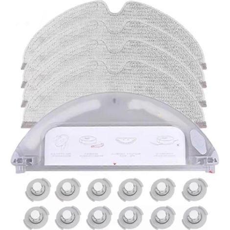 Accessoires de rechange pour Roborock S6 MAXV, S6 Pure, S5 MAX, S4, E4, E35 et E2 : lingette de nettoyage, réservoir d’eau et système de filtration. (1/5)