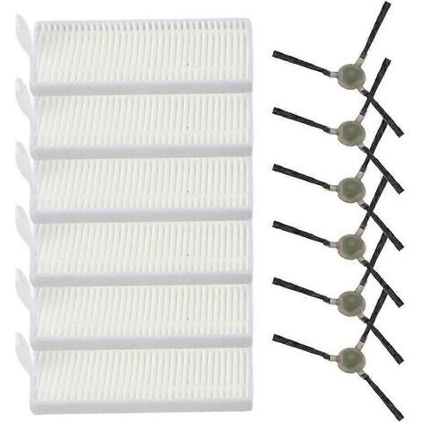 Set mit 6 Seitenfilterbürsten, kompatibel mit dem Saugroboter Lefant M330/M330 Pro – Ersatzteil für Haushaltsreinigungsgeräte – Seitenbürsten (1/5)
