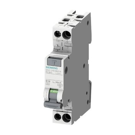 Interruptor diferencial 2P C 10A 0.03A tipo A 6kA 30mA Sentron 5SV1316-7KK10