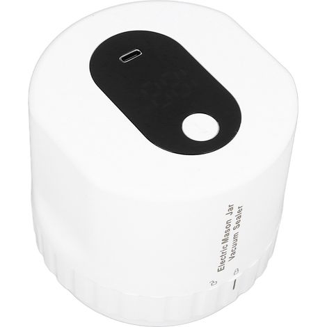 Kit de mise sous vide électrique pour bocaux, scelleuse sous vide automatique rechargeable par USB avec couvercles pour la conservation et la fermentation des aliments, blanc (1/5)