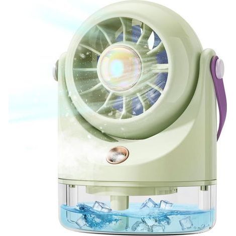 Desk fan, mini portable air conditioner with misting function, air cooler, USB charging, eco-friendly (1/5)