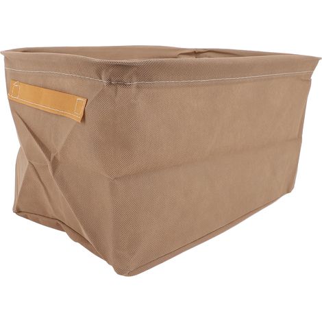 Lot de 6 caisses de rangement textile vêtements pliable en tissu épais non tissé acier pour penderie armoire kaki 48x28x25cm (1/5)