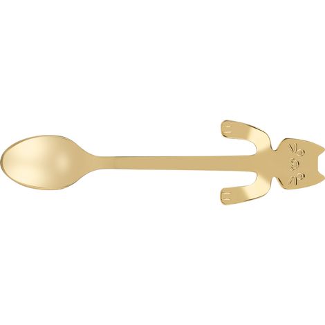 Cuillère à mélanger en acier inoxydable style chat, réutilisable et durable, n° 05 (1/5)