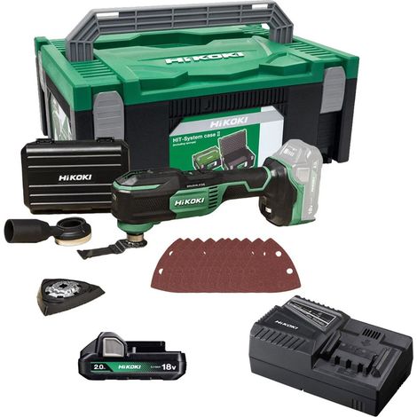Hikoki 18V Starlock Max Brushless Multitool + Accessories + 2ah Battery CV18DMA (1/5)