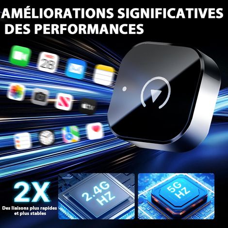 Adattatore wireless 2 in 1 per CarPlay e Android Auto, Mini USB Plug & Play, Connessione per auto, Aggiornamento 2025, Compatibile con iPhone e Android - ALTRO (1/4)