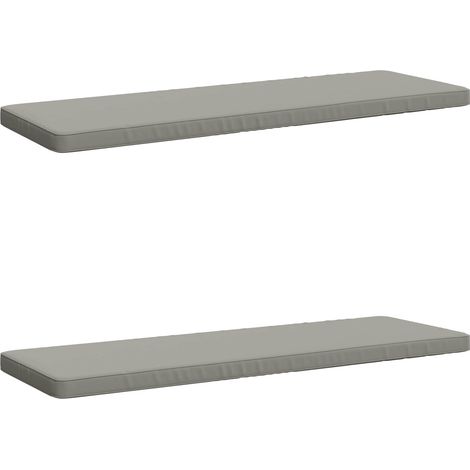 vidaXL 2-Piece Bench Cushions VUGHT 2 pcs 100% Polyester Grey (1/5)