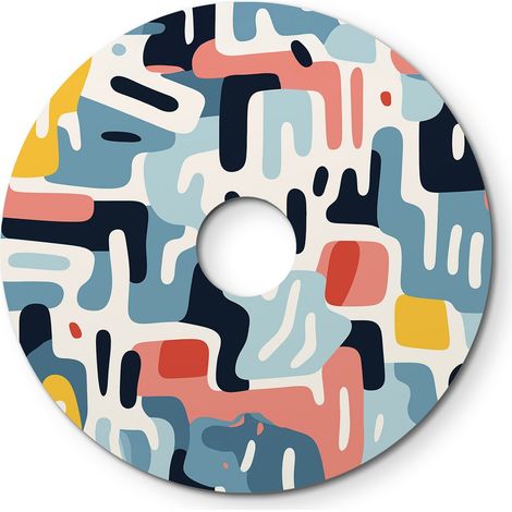 Paralume mini piatto Ellepì con disegni geometrici 'Kaleidoscope', diametro 24 - Made in Italy