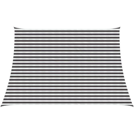 Sunshade Sail Anthracite and White 4 / 5 x 3 m HDPE vidaXL
