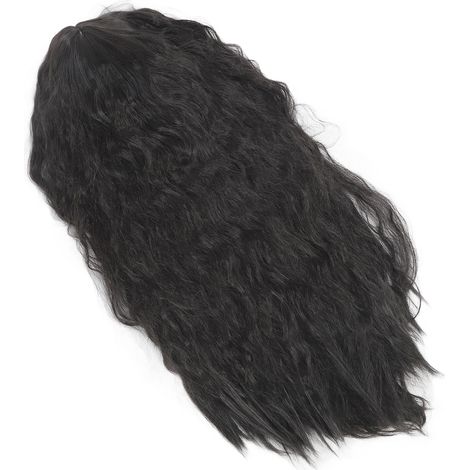 Perruque Afro Longue avec Frange Dentelle - Cheveux Bouclés Naturels pour Femme (1/5)