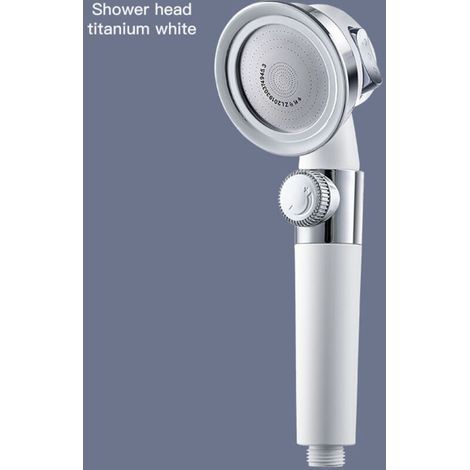 Soffione doccia ad alta pressione ZOLGINAH, bianco, soffione doccia per bagno a risparmio idrico, facile installazione - getto sagomato (1/5)