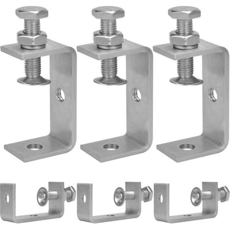 6pcs 65mm C-Clamps, Heavy Duty 304 Stainless Steel Adjustable C-Clamp, 35-60mm Clamping Range for Welding, Woodworking, Home Assembly, Cabinet Making (1/5)