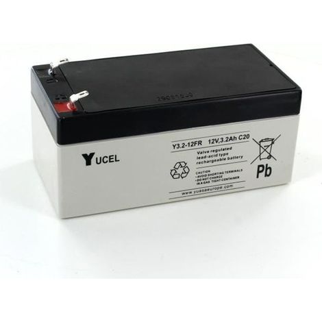 Yucel - Batterie plomb AGM YUCEL Y3.2-12FR 12V 3.2Ah F4.8 (1/2)