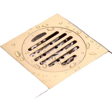 Drain de douche de sol de salle de bains, évacuation des déchets de sol Anti-odeur, baignoire, douche, drainage carré en acier inoxydable (1/5)
