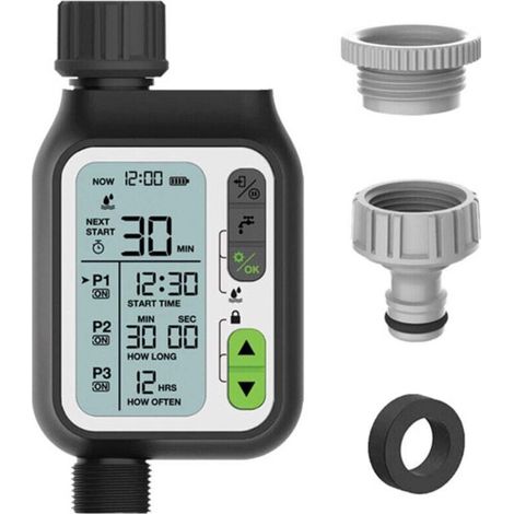 Irrigation controller with rain screen, 3 modes, child safety lock, battery not included (1/5)