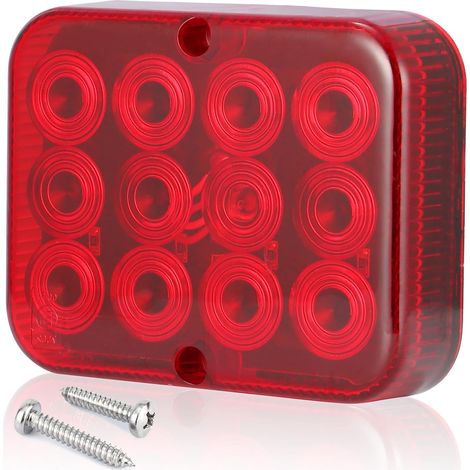 1 x Feux Antibrouillard Remorque Led Rouge,Feu De Brouillard Led Pour Remorque Tracteur Camion Caravane,Feu Antibrouillard Arrière Remorque12V,Feux Éclairage Remorque Submersible (1/5)