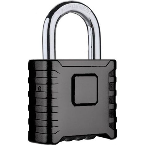 Cadenas À Combinaison 4 Chiffres - Corps En Alliage De Zinc - Anneau En Acier Trempé 8 Mm - Résistant Aux Intempéries - Pour Portail Garage Abri Extérieur - 1 Pièce (1/5)