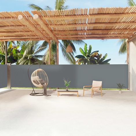 Auvent latéral rétractable de Jardin,Marquise,Store Banne,Anti-UV Anthracite 160x1200 cm -FR54001 (1/5)