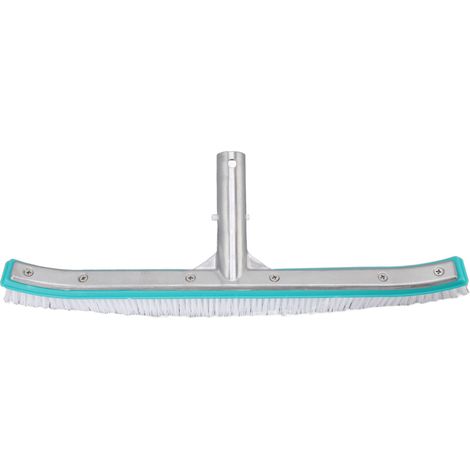 Brosse de Nettoyage pour Piscine 18 Pouces - Nylon et Acier Inoxydable - Outil pour Parois et Sol - Bleu Lac (1/5)