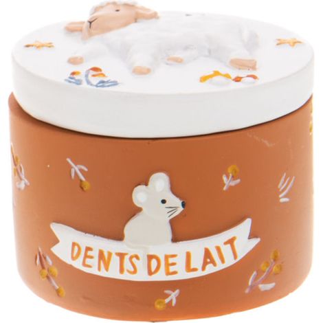 Petite boite à dents de lait en résine mouton (1/2)