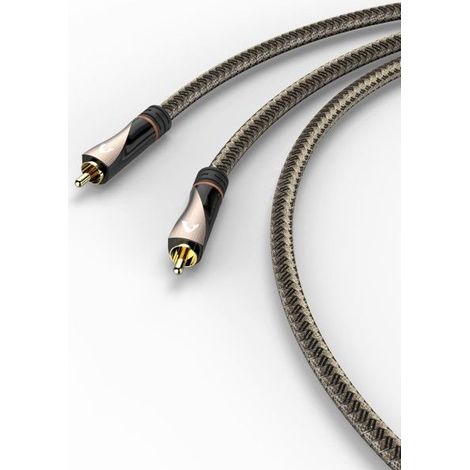 Câble RCA numérique, 1 conn. mâle - 1 conn. mâle, textile, doré, 1 m