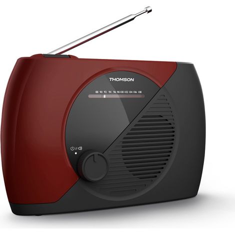 Radio FM portable - RT353 - rouge et noire (1/5)