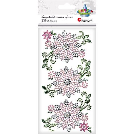 Fiori di cristalli autoadesivi, 5 pezzi