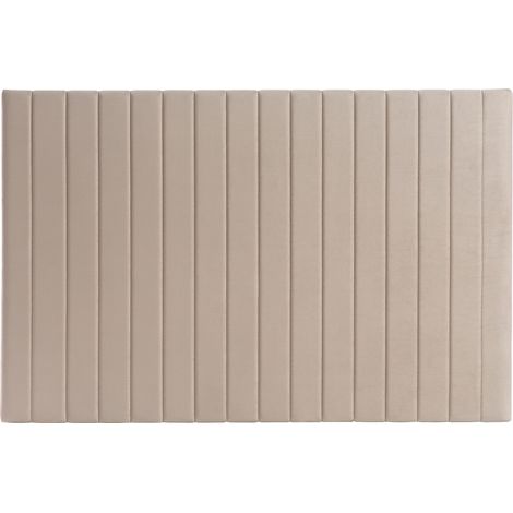 Miliboo – Tête de lit en velours taupe L170 cm – Design graphique avec lignes verticales – Pour lit 160 cm – Fabrication européenne (1/4)