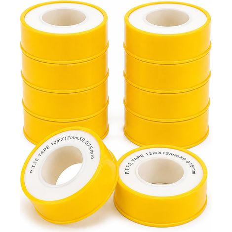 Ruban téflon plomberie 10 rouleaux, ruban PTFE 12 mm x 12 m (1/5)
