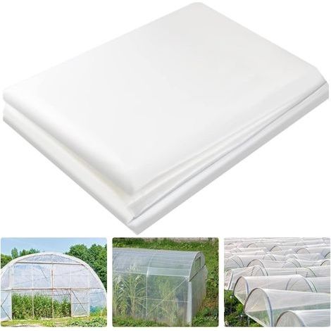 2 x 3m À Toute épreuve Feuille De Polyéthylène, Extra-épais Clair Jardin Grandir Couverture De Polytunnel Membrane Horticole en Polyéthylène pour L'isolation De Jardinage (250mu / 1000 (1/5)
