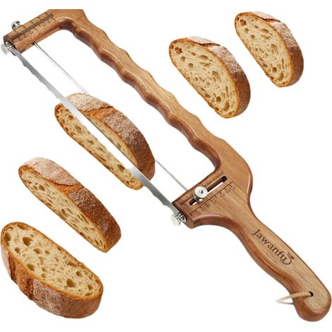 Couteau à pain en bois avec archet – Coupe-tranches pour pain au levain et boulangerie maison (1/3)