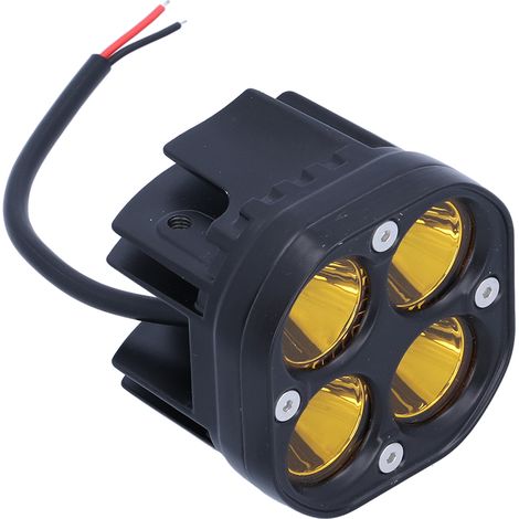 Projecteur de travail 40 W à 4 LED de 7,6 cm (3 pouces), 4 000 lm, étanche IP67, universel pour voitures, camions et motos, lumière jaune 3 500 K (1/5)
