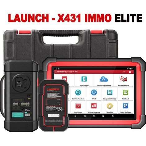 LAUNCH X431 IMMO ELITE : appareil de diagnostic automobile et de programmation des systèmes antivol, configuration internationale, multilingue (1/5)