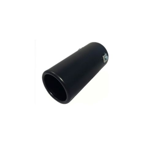 Embout d'échappement rond et noir pour sortie 45-76 mm.