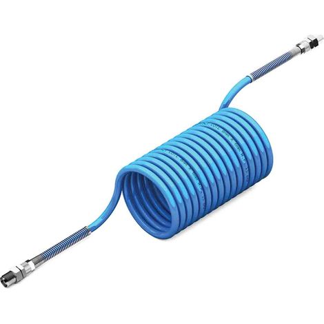 Tuyau spiralé Série EC, avec raccord BSP 1/4 pouce mâle, Rouge, Diam.ext 10mm, Long. 2.5m ( Prix pour 1 )